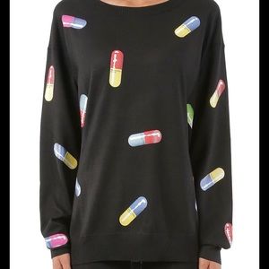 Moschino Black Sweatshirt with Colorful Capsule Print